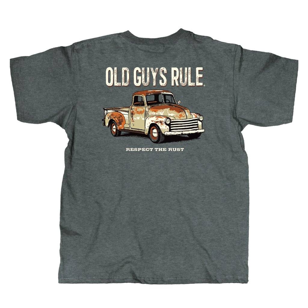Old Guys Rule - Respect The Rust - Sport Grey T-Shirt - Main View