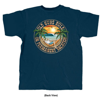 Old Guys Rule - Hammock Vacation - Navy - Back View