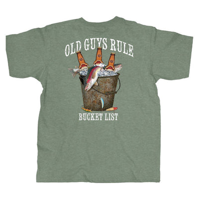 Old Guys Rule - Fresh Bucket List - Heather Green T-Shirt - Main View