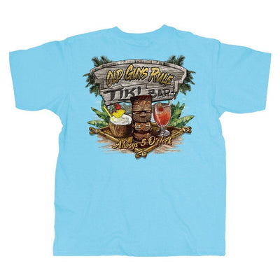 Old Guys Rule - Tiki Bar - Sky T-Shirt - Main View
