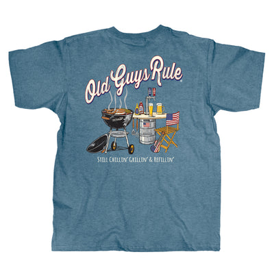 Old Guys Rule - Still Grillin - Heather Indigo T-Shirt - Main View