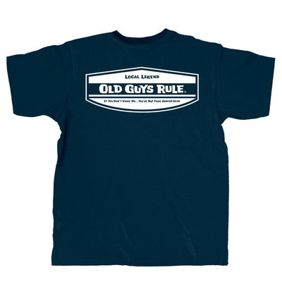 Old Guys Rule - Local Legend - Navy Blue T-Shirt - Main View