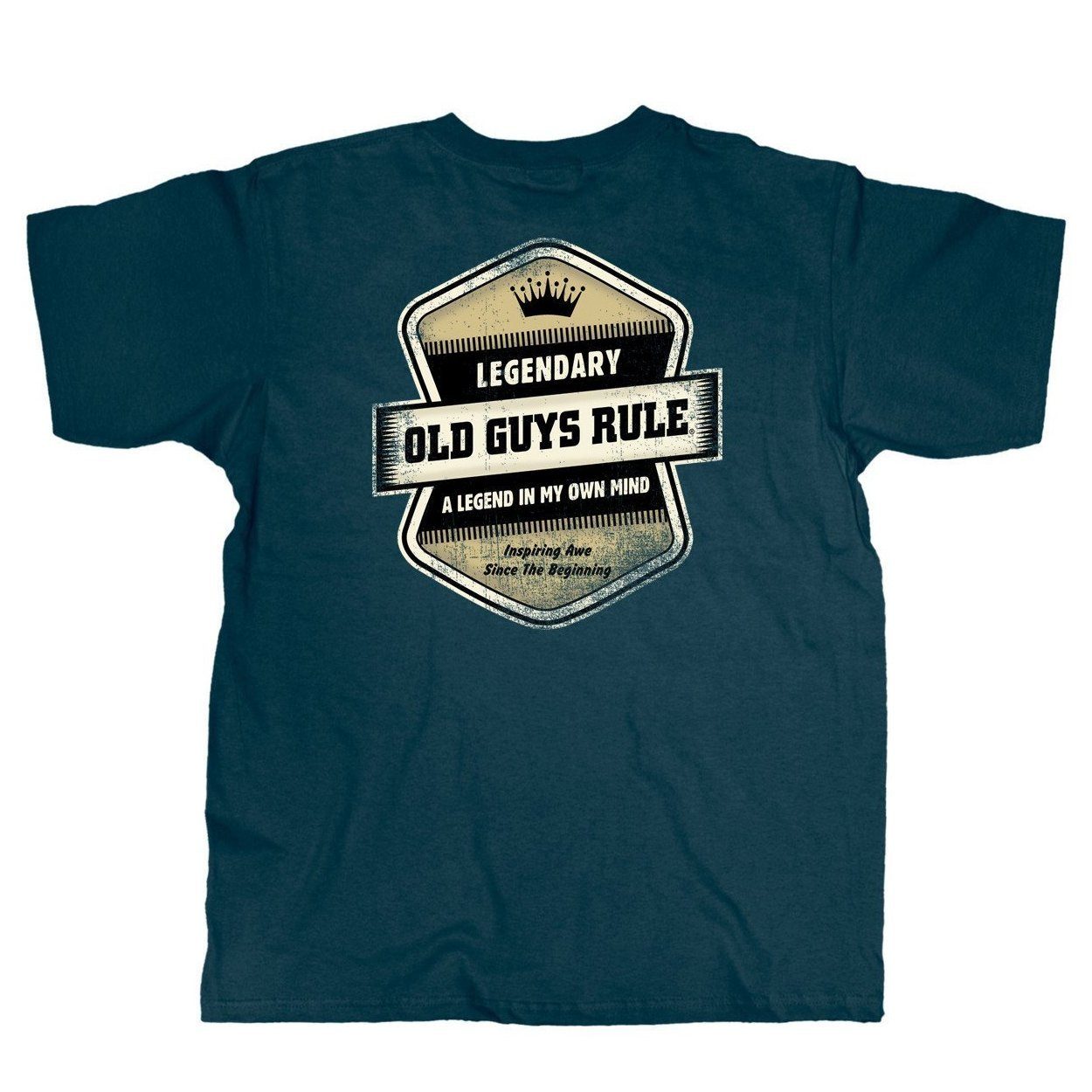 Old Guys Rule - Legend Badge  - Harbor Blue T-Shirt - Main View