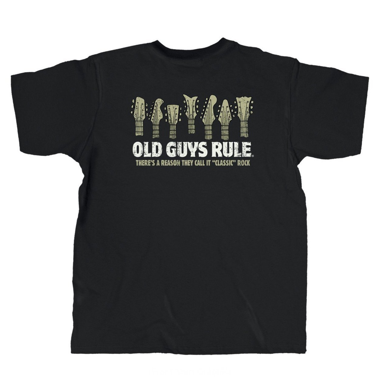 Old Man With Guitar Graphic Retirement Gift T-Shirt For Men
